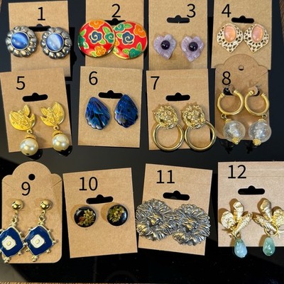 Estate Pierced Earrings   Choose Your Pair from the Drop Down