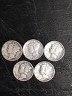 Lot of 5 Mercury Dimes 90% Silver Lot #2