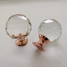 NEW CRYSTAL DIAMOND DIAMONTE HANDLES DOOR KNOB DRAWER CUPBOARD WARDROBE