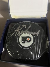 Tony Deangelo Philadelphia Flyers signed logo puck Coa