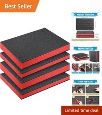 4 Pcs Cuttable Polyurethane Foam Pads Craft Foam Insert for Cases Packing Pad...