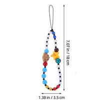 Colorful Adorable Stylish Unique Novel Sturdy Colorful Beaded Bear Phone Lanyard