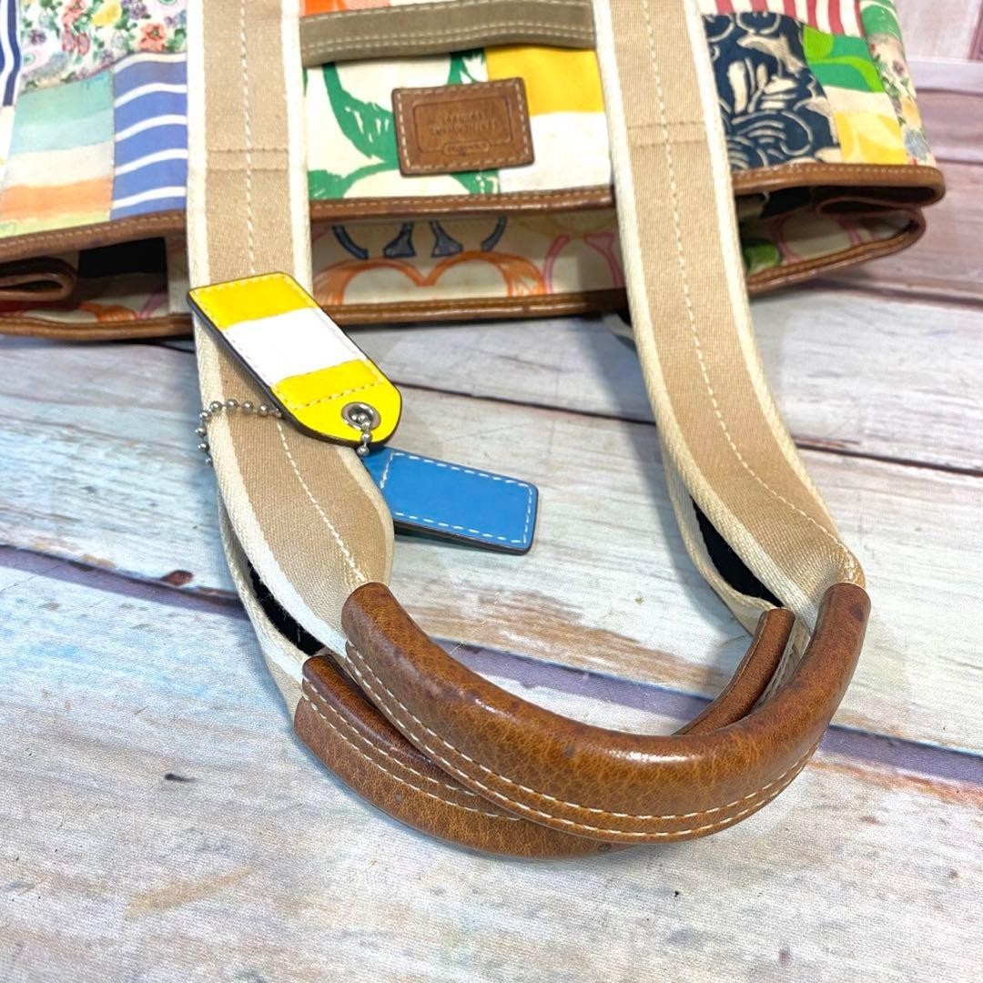 Coach Hamptons Patchwork Tote 10444 Multicolor Ca… - image 10