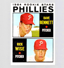 1964 Topps Baseball Rookie Stars Phillies Pitcher Dave Bennett/Rike Wise #561 NM