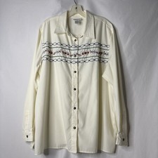 Vintage Alfred Dunner Women  s 20W Floral Button Down Embroidered Shirt Western