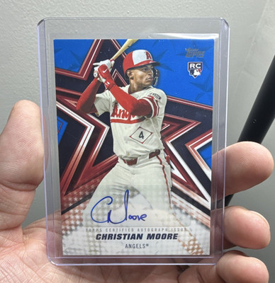 Topps 2026 Series 2 BSA Autographs Christian Moore #BSA2-CM RC Auto Blue/150