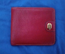 Vintage Rare Alfred Dunhill Red Leather Wallet w/ Authentication Card • WU3110R