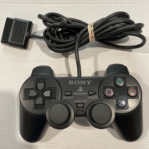OEM Sony PlayStation 2 PS2 Black DualShock2 Analog Controller SCPH-10010