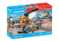Playmobil Action Heroes 71750 Construction Truck with Crane for Ages 4-10