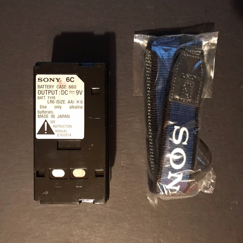 SONY Battery Adapter N60 "AA" Battery Case HandyCams Camcorders 6C & Strap