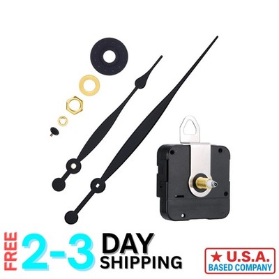 Silent Quartz Clock Movement Kit with 8.2 Inch Hands - DIY Replacement Parts