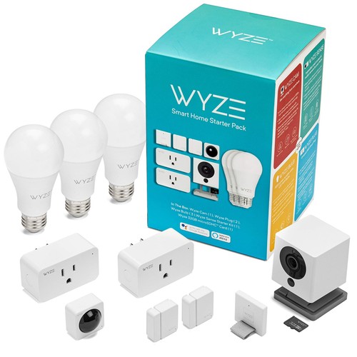 Wyze Smart Home Starter Pack with Night vision Motion 