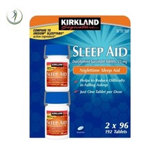 Kirkland Signature Sleep Aid, 192 Tablets 2 x 96 Doxylamine Succinate 25mg