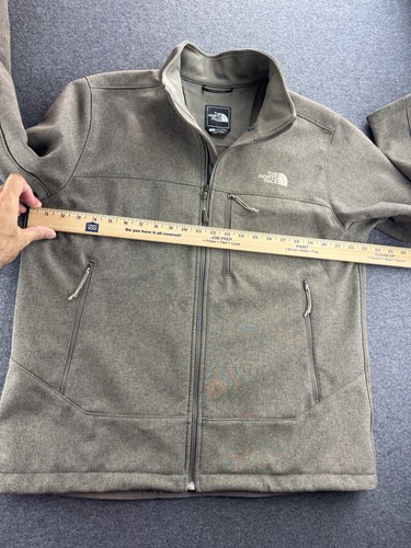 The North Face Jacket Mens Size Large Taupe Apex Windwall Softshell Fleece Lined - Picture 9 of 24
