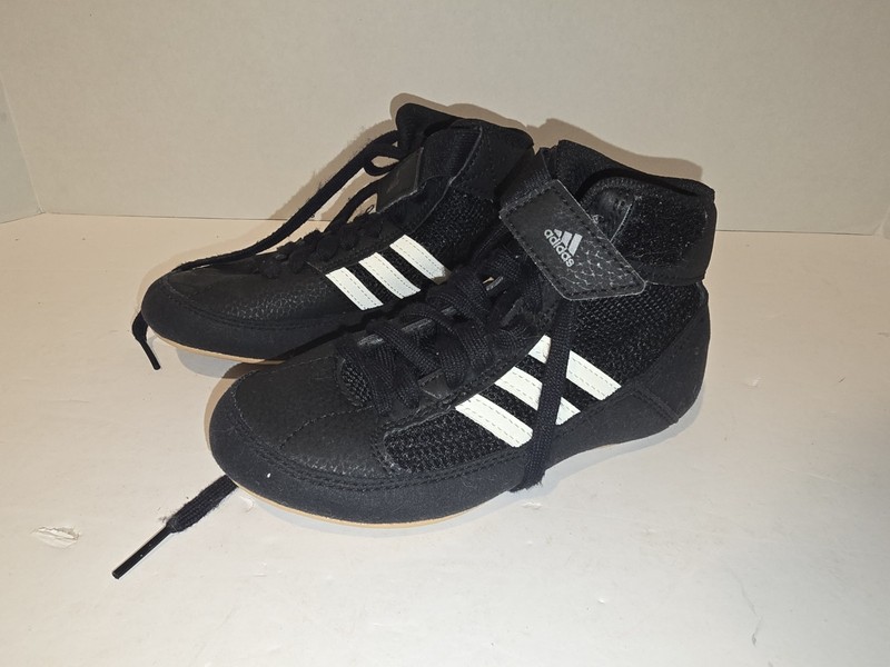 Adidas HVC 2 Wrestling Shoes, Size 12K, Black/White