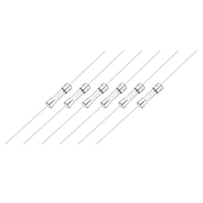 6 Stück Glasrohrsicherungen für  mit Draht 5x20mm 2A 250V (T2A)