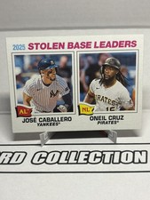 2026 Topps Heritage Chrome Stolen Base Leaders Caballero/ Cruz Chrome #4 QTY Ava