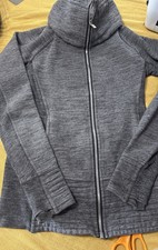 Lululemon Radiant Jacket II Full Zip Funnel Neck Heathered Core Dark Grey Size 6