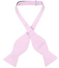 Vesuvio Napoli SELF TIE Bow Tie Solid Lavender Light Purple Color Mens BowTie