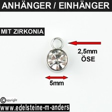 Einhänger Anhänger Charm mit Zirkonia Stra�...
