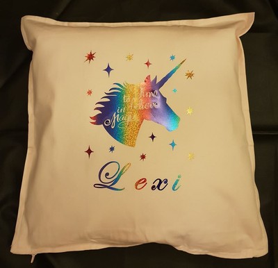 unicorn rainbow pillow