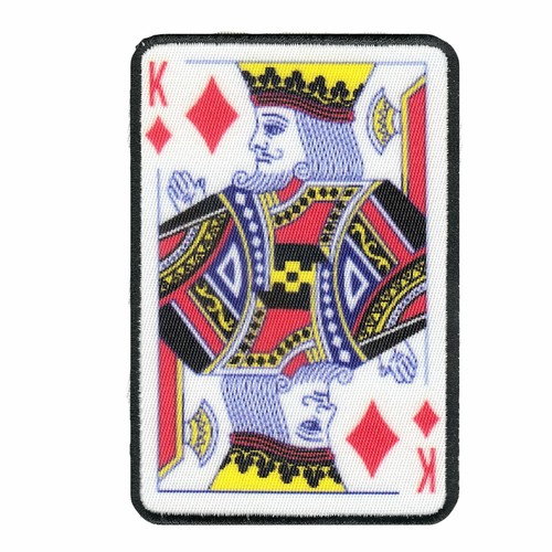 King Of Diamonds Card Embroidered Iron-on Foto Patch