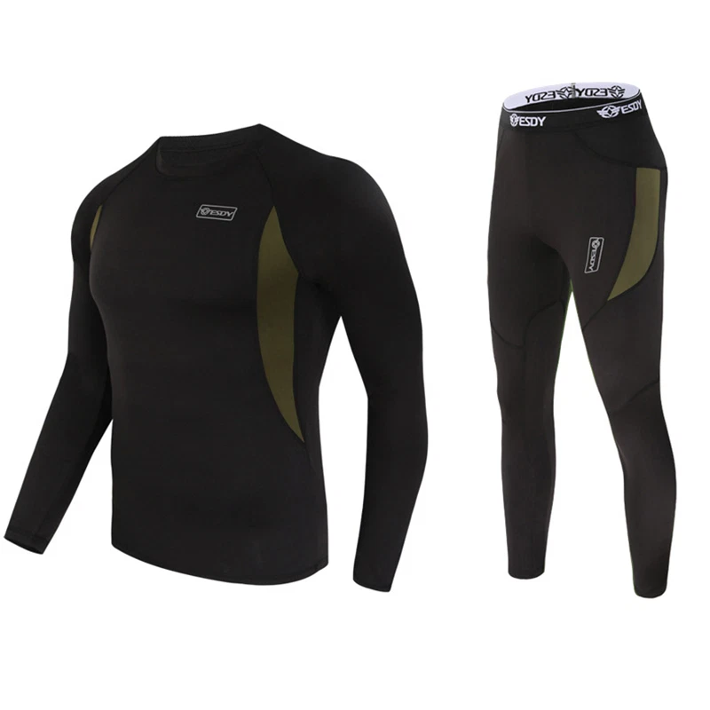 ESDY Thermal Underwear Set For Men Long Johns Soft Fast Dry Top & Bottom Fleece
Opens in a new windo
