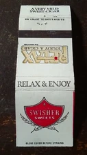 Vintage Relax & Enjoy Swisher Sweets Matchbook, A Very Mild Sweet Cigar