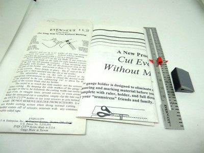 VINTAGE EVEN CUT 6'' METAL SEWING AND KNITTING GAUGE NEW