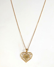 14K Gold Heart Necklace, 16'' Long