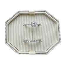 New 100% SWAROVSKI 5649213 Constella Princess Promise Stack Ring set 2 Sz 8 58