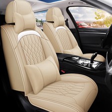 Nappa Leather Waterproof Universal Car Seat Covers Full Set Air Hole For 5 Seat Nappa Leather Waterproof Universal Car Seat Covers Full Set Air Hole For 5 Seat