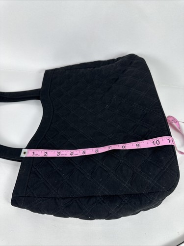 Vera Bradley Black Quilted Gabardine Tote Handbag Purse Shoulder Bag - Picture 20 of 20