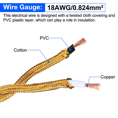 Cavo Intrecciato Intrecciato A 2 Condotti 18 AWG Corda Di Canapa Cavo - Foto 11