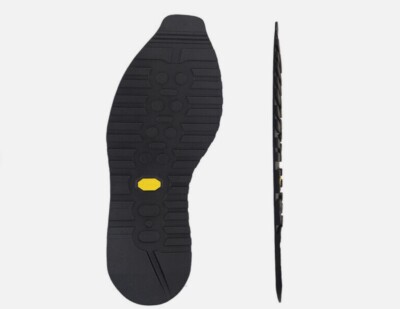 Vibram Flat Trainer Units schwarz strapazierfähiger Gummi Einsatz auf Laufschuhen -1 Paar