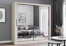 Schwebetürenschrank Schrank Kleiderschrank MILAN mit Spiegel 203 cm