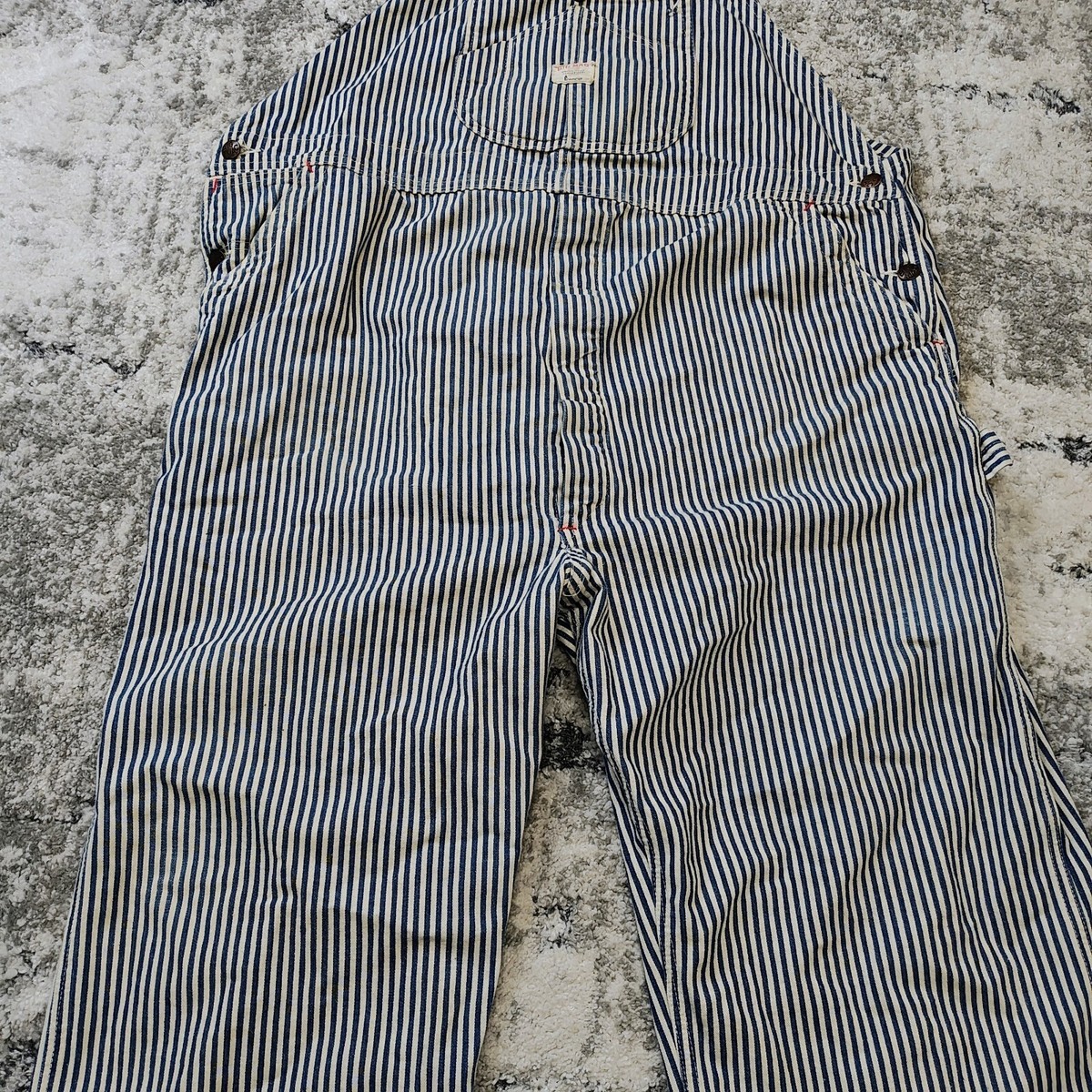 VTG 60's Big Mac Overalls Railroad Sanfordized Striped Denim VTG 60's Big Mac Overalls Railroad Sanfordized Striped Denim