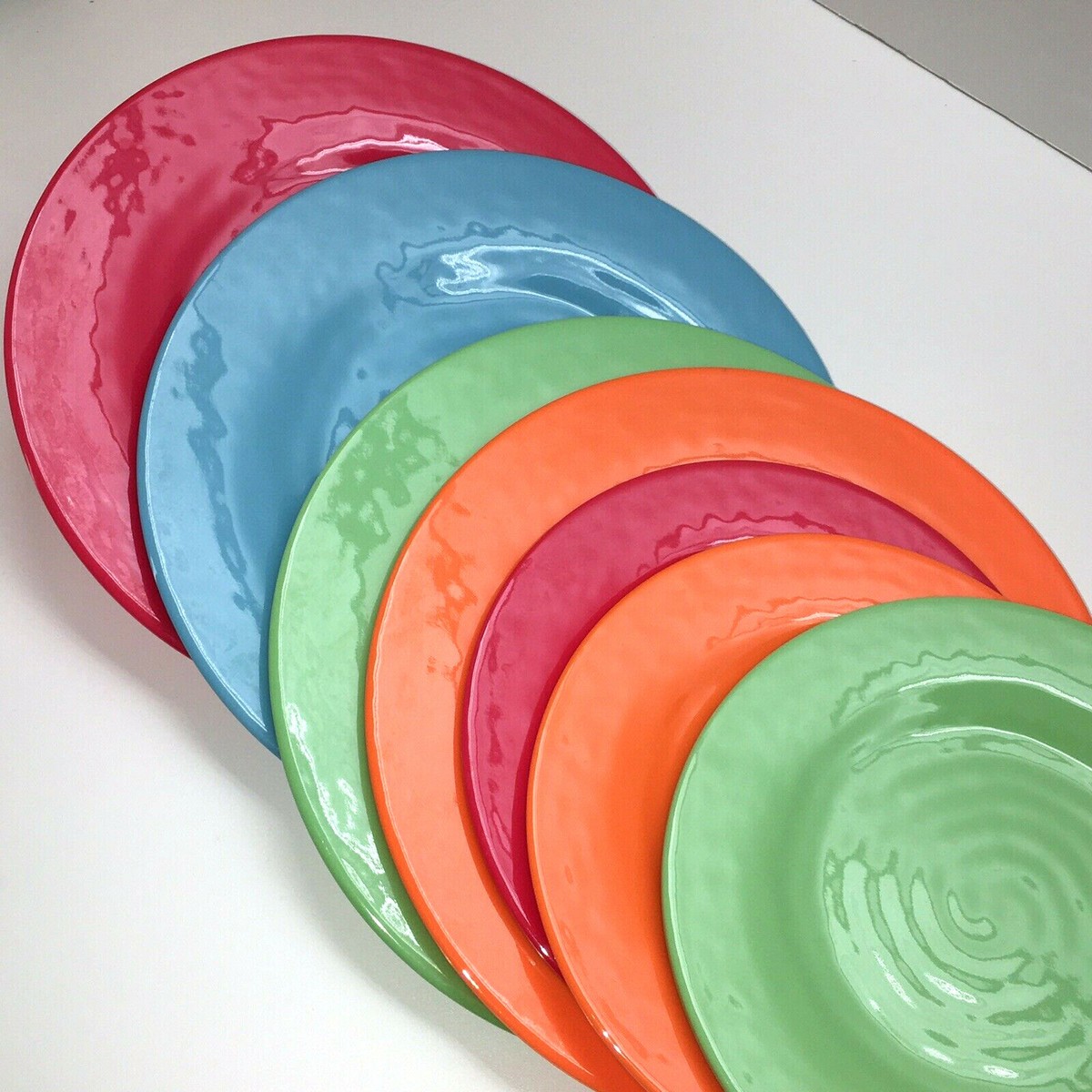 Gibson Home Colorful Set Dinner Small MELAMINE Plates