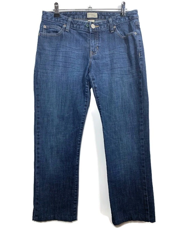 Gap Blue Denim Jeans Curvy Straight Unisex Cropped Leg 24.5