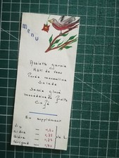 vt397 Image pieuse circa 1956 menu communion