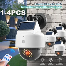Solar LED Fake Camera Light Motion Sensor Outdoor Wall Street Yard Security Lamp