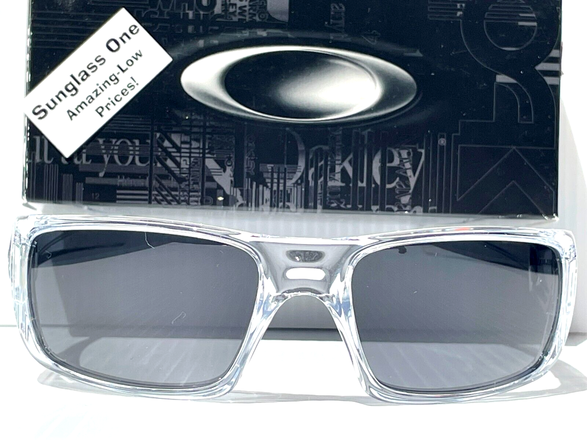 NEW Oakley CRANKSHAFT Clear POLARIZED Galaxy Black Lens Sunglass