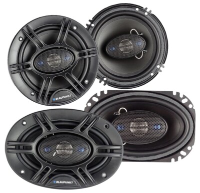 Blaupunkt GTX406 4x6'' 240W + GTX650 6.5'' 4 Way Coaxial Car Speakers 2 Pairs