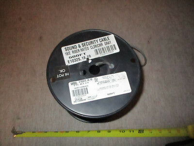 Carol E1032S 18/2C Bare Copper Sound/Security/Alarm Cable Riser Gray 