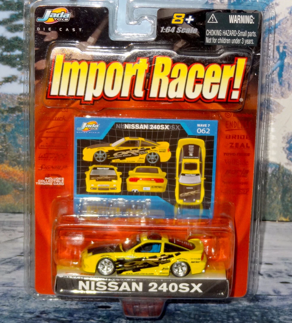 JADA TOYS IMPORT RACER WAVE 7 NISSAN 240SX YELLOW 062 1/64 HTF