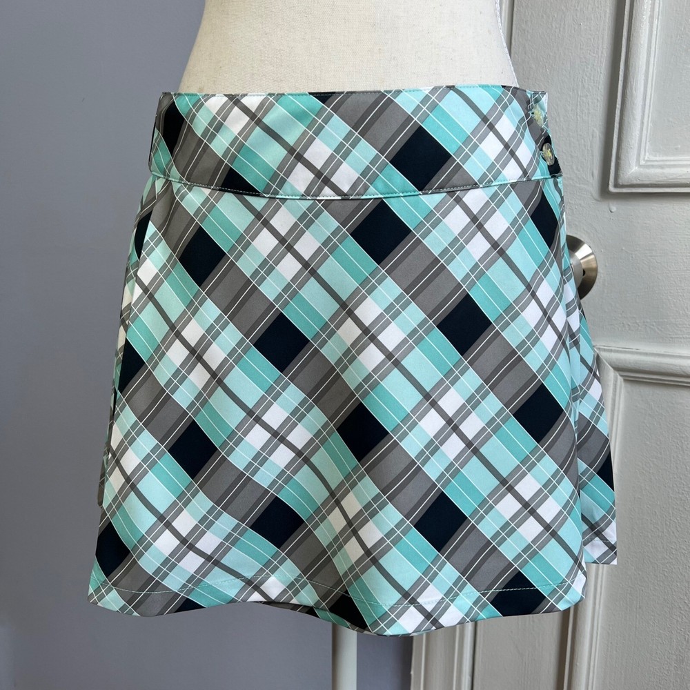 Nike Tennis Skirt Reversible Plaid Pleated Tennis Skirt Mini Women's Size Small