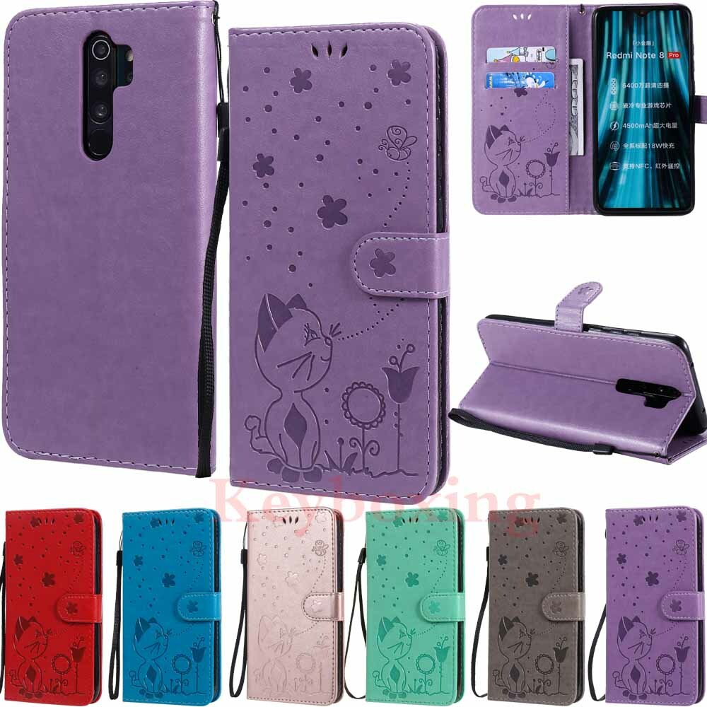 For Xiaomi Redmi 9 9A 9C Note 9 8 Pro 9s Wallet Flip Leather Phone