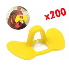 200PCS No Fighting Pinless Chicken Peepers Pheasant Poultry Blinders Spectacles