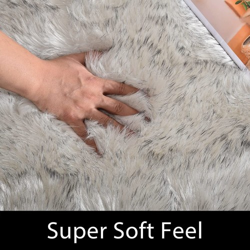 Latepis Faux Fur Sheepskin Area Rugs Soft Shaggy Carpet for Living Room Bedroom - Picture 78 of 219