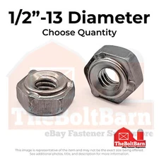 1/2"-13 3 Prong Long Pilot Hex Weld Nuts (Pick Quantity)